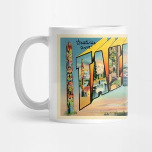 Greetings from Tacoma Washington - Vintage Large Letter Postcard Mug